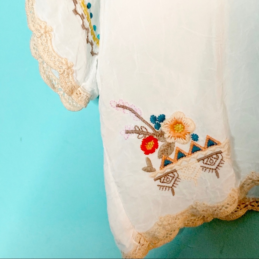 Johnny Was box embroidered oversized shirt S - Picture 3 of 4